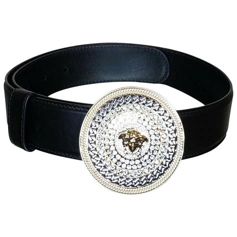 a real versace cirlce bucket belt|Versace belt identification.